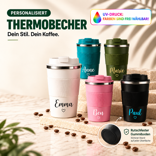 Mug isotherme personnalisé avec nom, 380 ml 