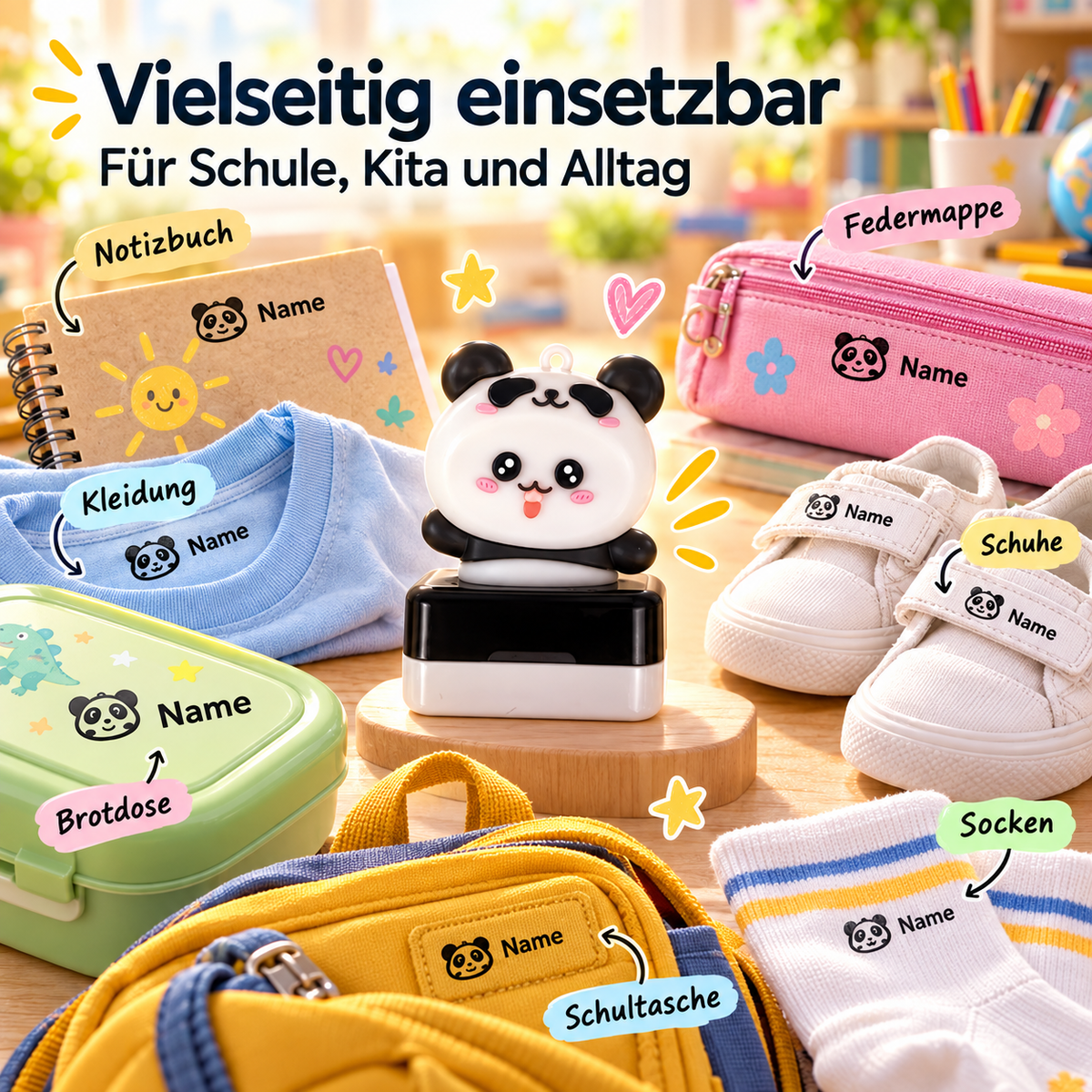 Personalisierter  Namensstempel Kinder mit Namen