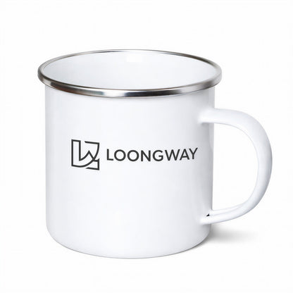 Personalisiert Tasse mit Logo und Namen  Emaille 350ml