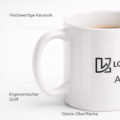 Personalisiert Tasse mit Logo und Namen Keramik 330ml