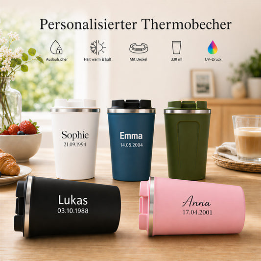 Personalisiert Thermobecher mit Namen 380ml