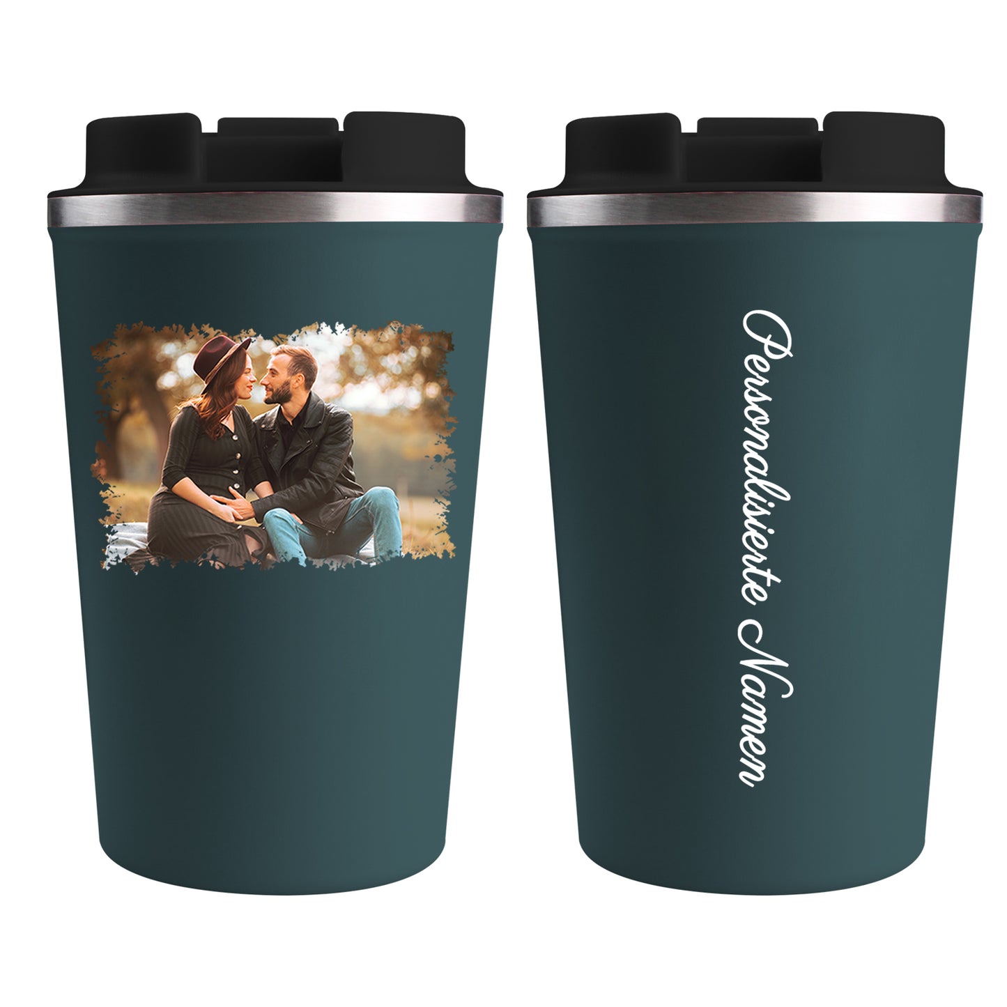 Personalisiert Thermobecher mit Foto und Namen 380ml