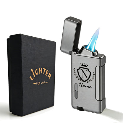 Personalisiert Feuerzeug mit Namen und Buchstabenmotiv mit Krone