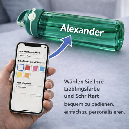Personalisierte Trinkflasche Kinder mit Namen 750ml BPA Frei