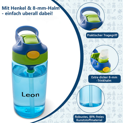 Personalisierte Trinkflasche Kinder mit Namen 480ml BPA Frei