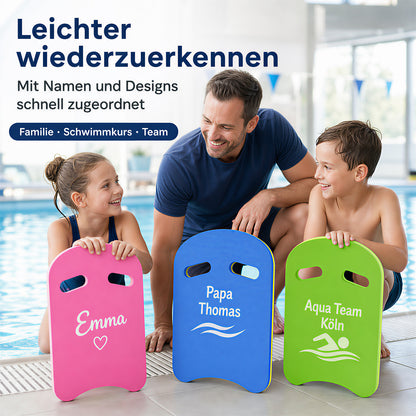 Personalisiertes Schwimmbrett aus EVA mit Logo und Motiv