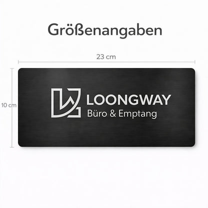 Personalisiert Türschild mit Namen und Logo Edelstah